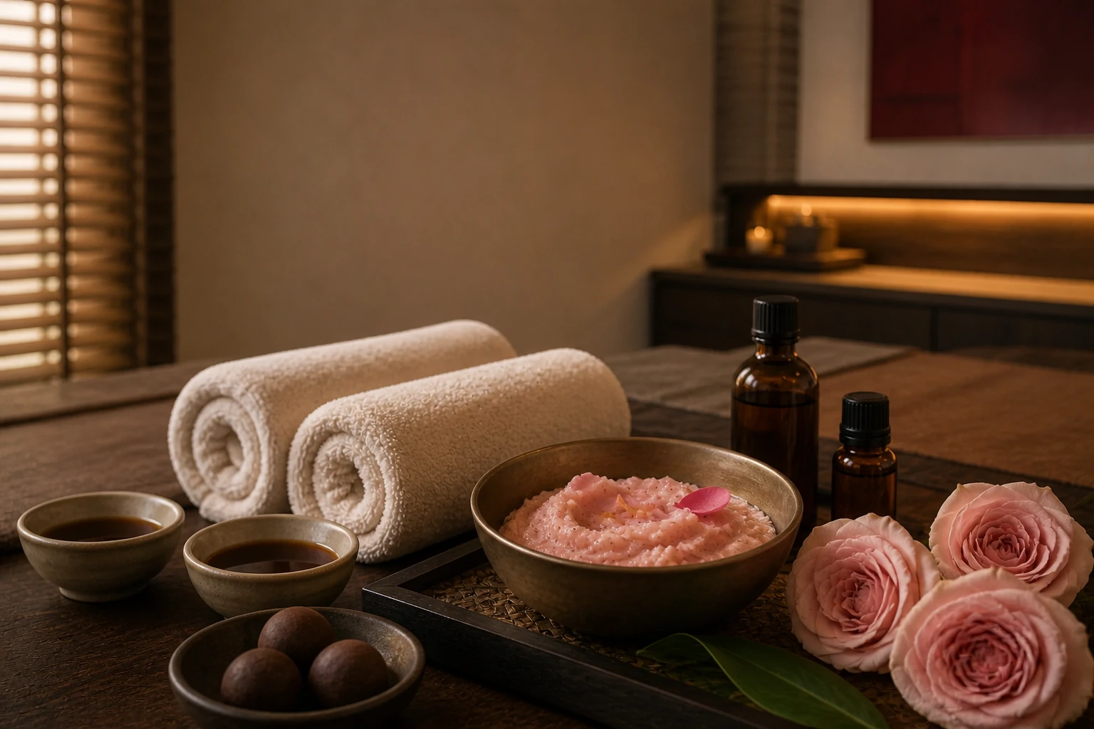 Private couple treatment atmosphere