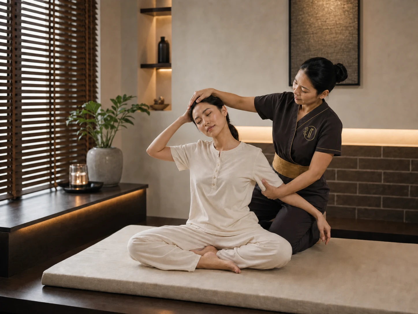 Guest choosing a professional Bangkok massage after consultation