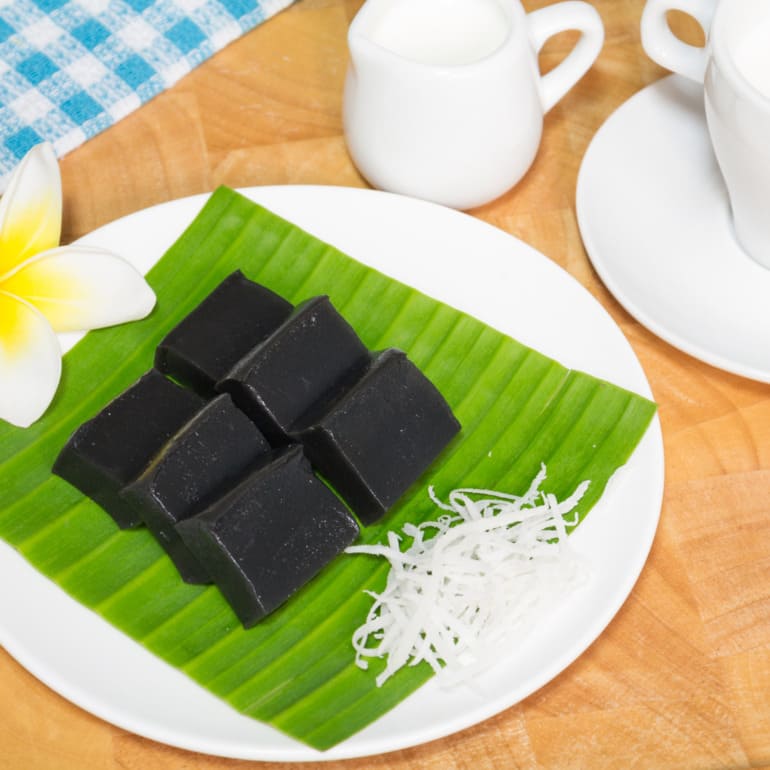 Black Coconut with Sweet Topping