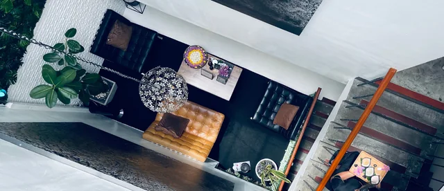 Intimate multi-level interior at Loft Thai Spa & Tea House
