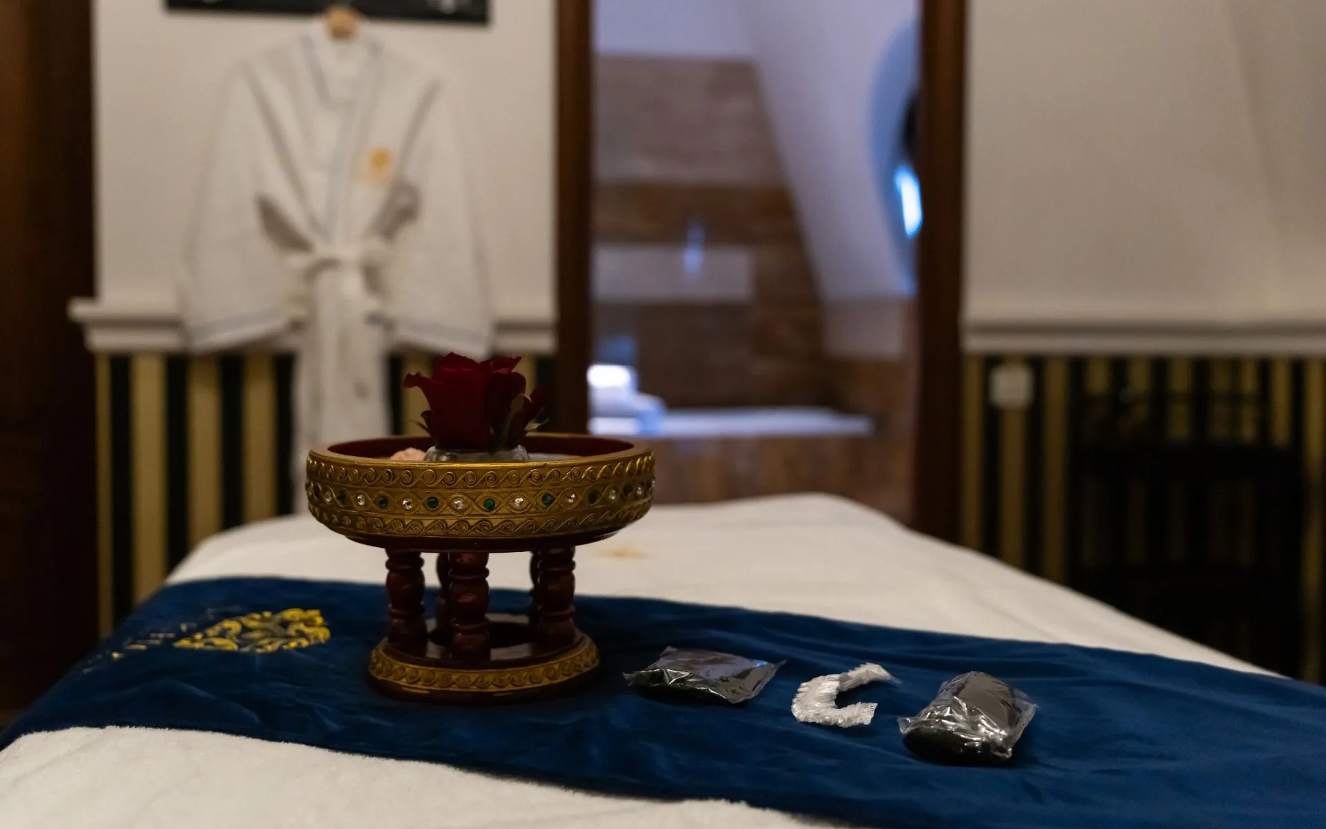 Thai-inspired treatment room at Nakhon Spa Bucharest