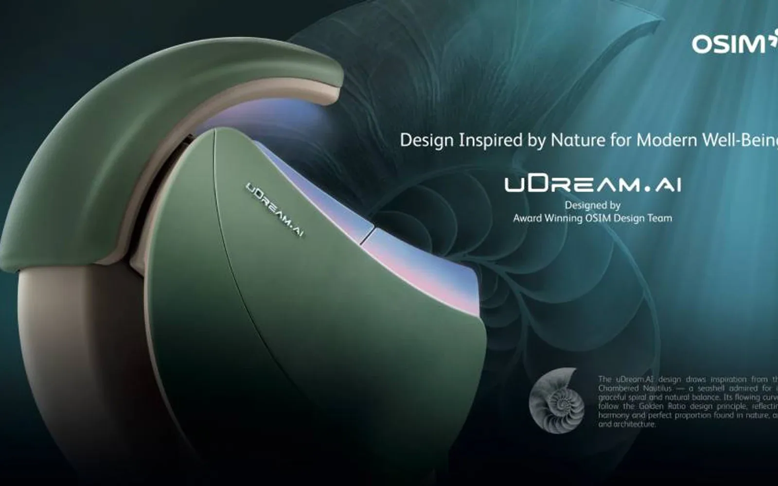 OSIM uDream.AI well-being chair in jade green