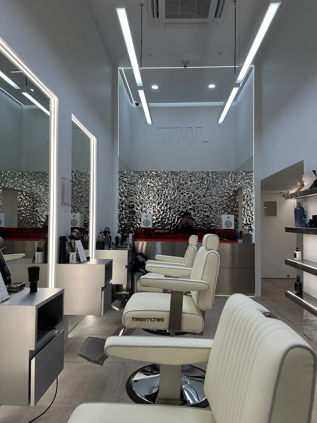 Bright Twenty.Two Cut barbershop interior on Sukhumvit 22