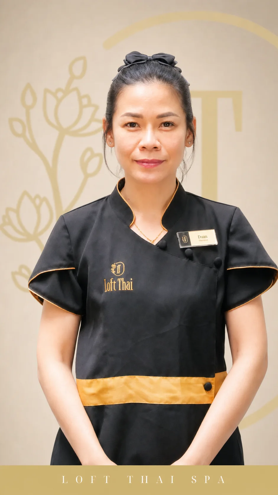 Loft Thai senior spa therapist portrait 12