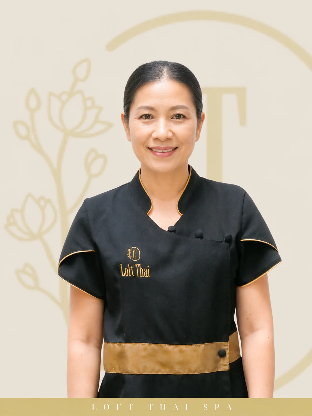 Representative Loft Thai senior spa therapist portrait 25