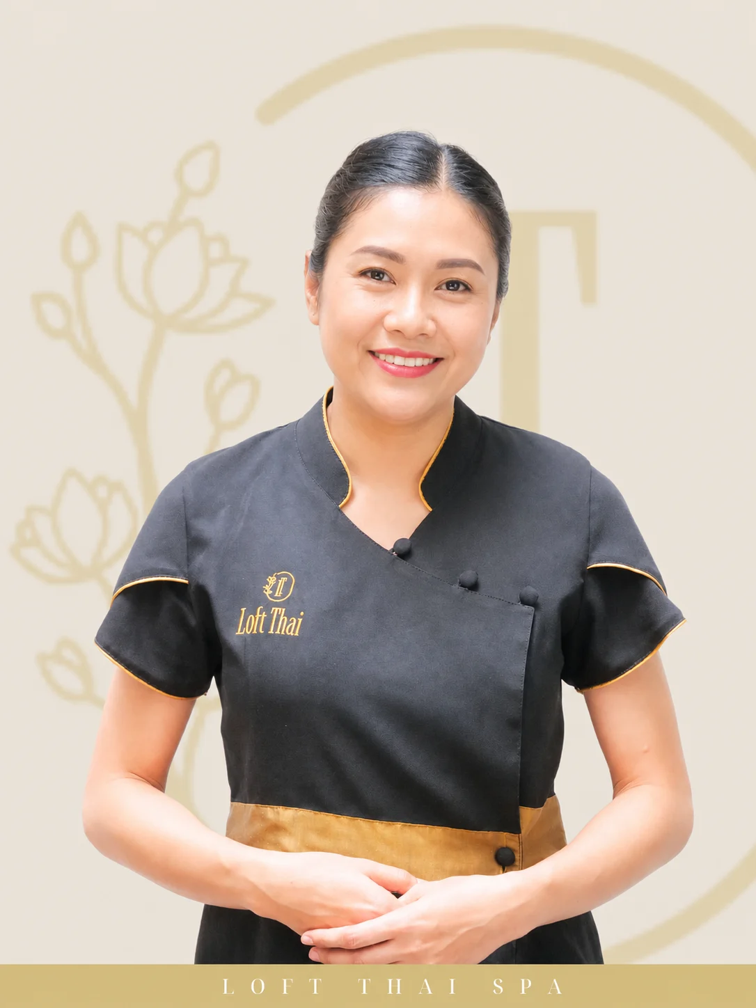 Representative Loft Thai senior spa therapist portrait 27