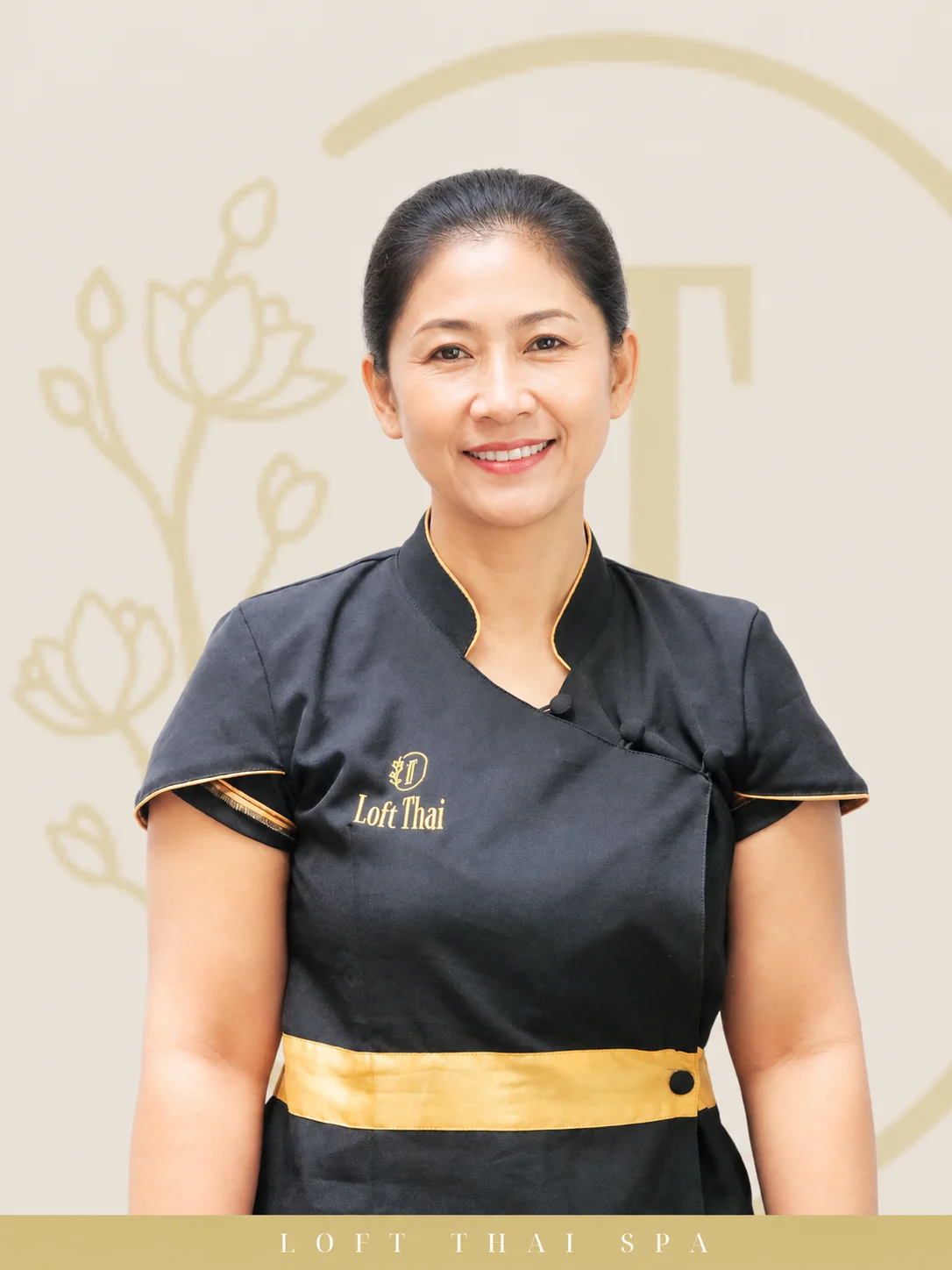 Representative Loft Thai senior spa therapist portrait 28
