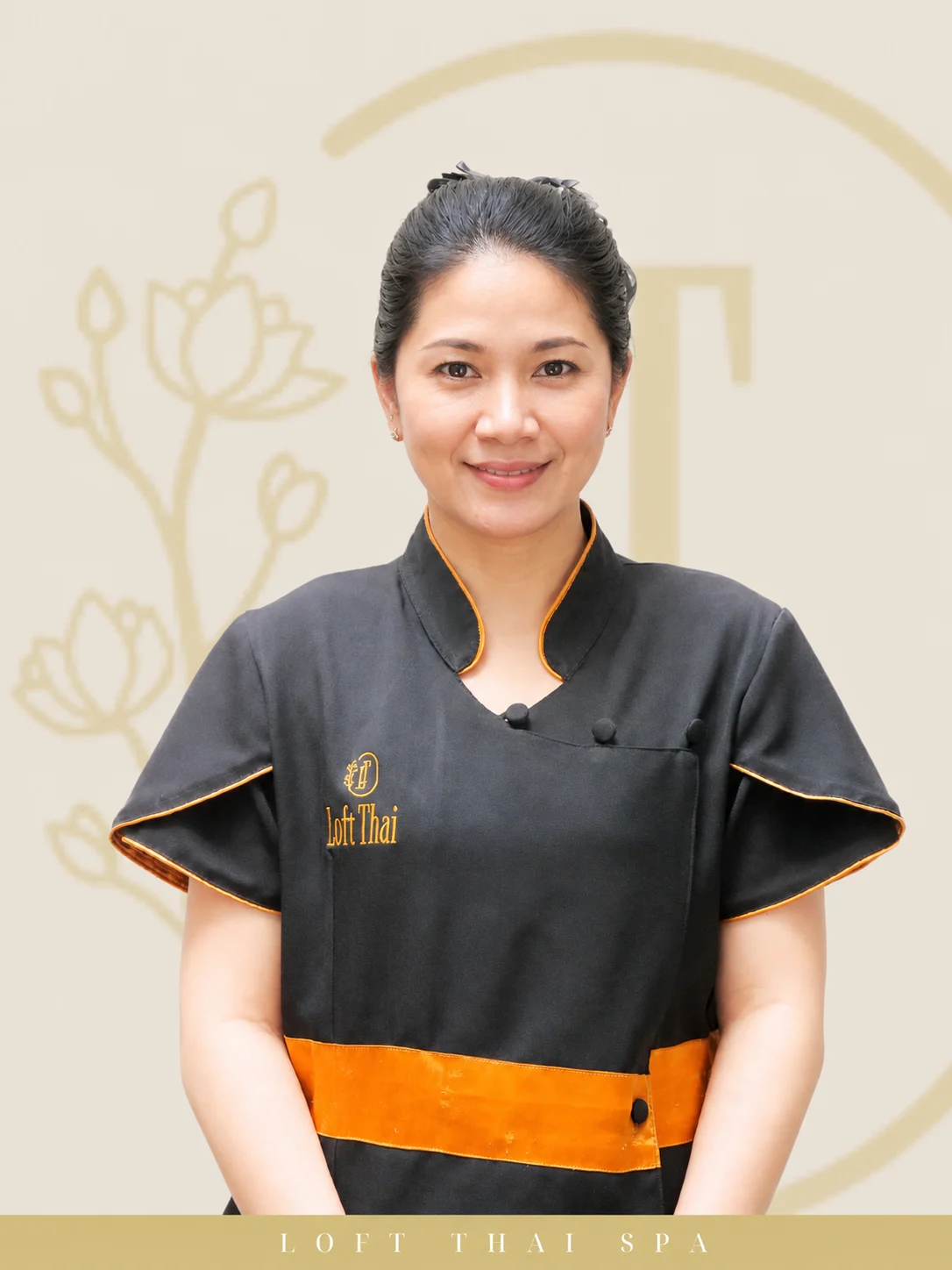 Representative Loft Thai senior spa therapist portrait 32