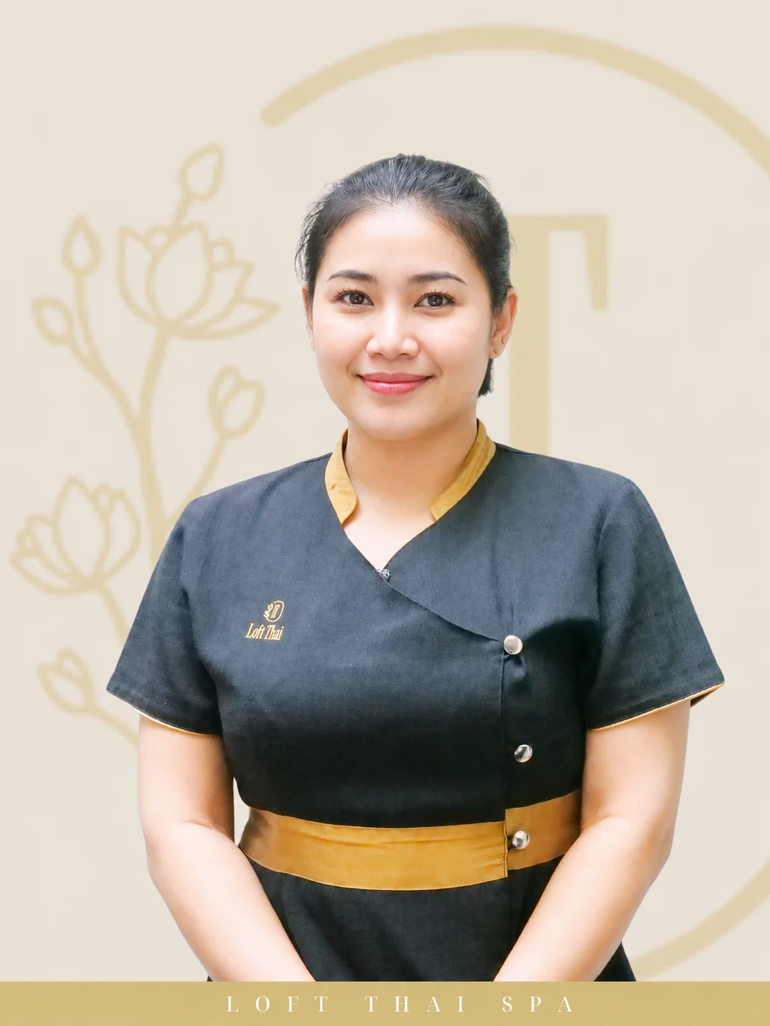 Representative Loft Thai senior spa therapist portrait 33